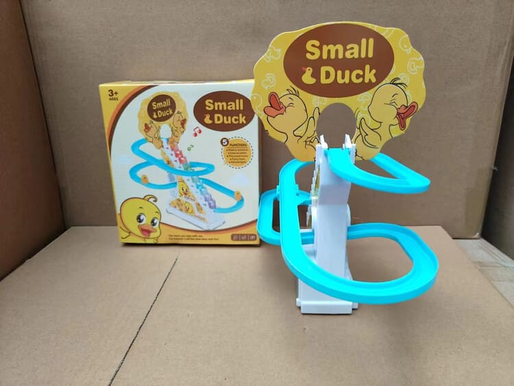 Small Duck Climbing Stairs Track Toy – with 9 Ducks